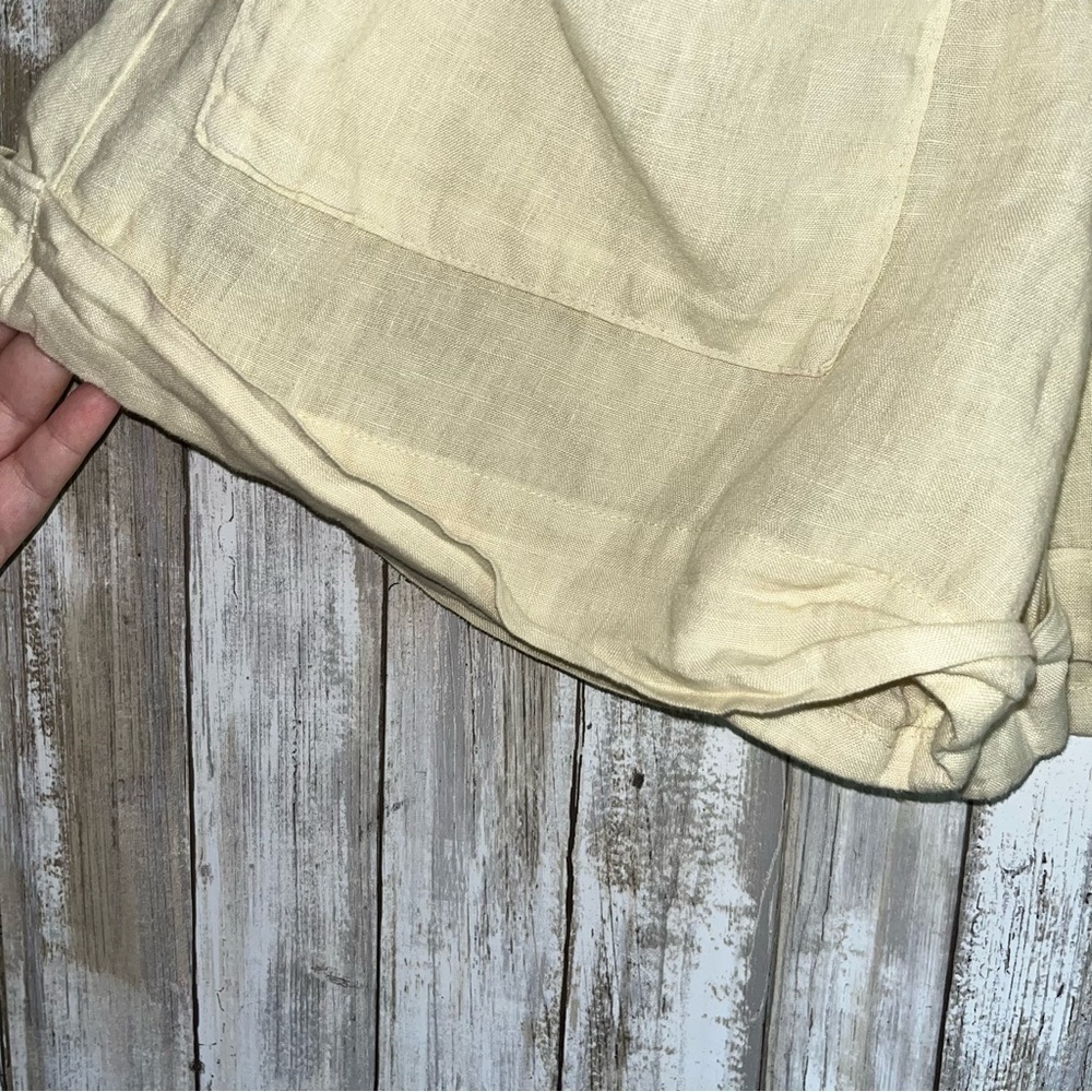 Zara 100% Linen Matching Set Sand Beige Oversized Shirt Shorts Co Ord Size S - Picture 8 of 11